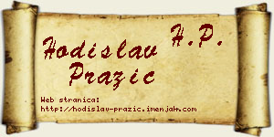 Hodislav Pražić vizit kartica